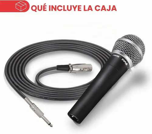 Vista 7 de Pyle Micrófono dinámico profesional, paquete de 2 micrófonos de mano unidireccionales con filtro pop integrado, salida de señal alta, cable de audio