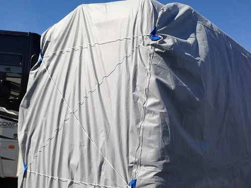 Vista 5 de CarsCover - Funda impermeable para autocaravanas clase B con techo alto y furgonetas de conversión Sprinter, Minibus, Winnebago Era, Roadtrek