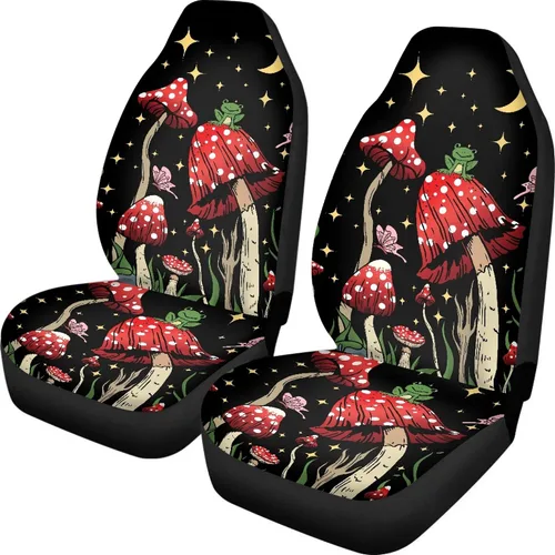 Vista 27 de Juego de 2 fundas de asiento delantero de automóvil, con diseño de bandera estadounidense, juego de 2 accesorios automotrices extraíbles, ajuste