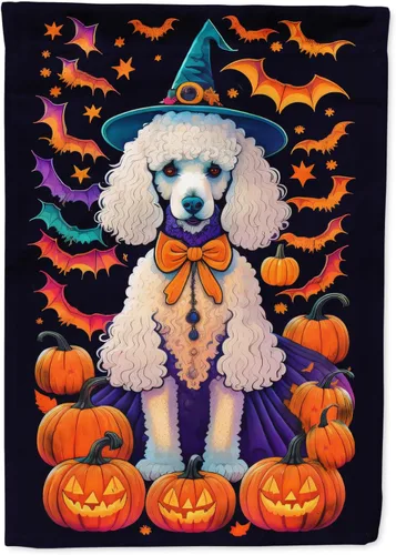 Vista 57 de Caroline's Treasures DAC1466GF - Bandera decorativa para jardín de Halloween de Affenpinscher Witchy para jardín, decoración para patio exterior