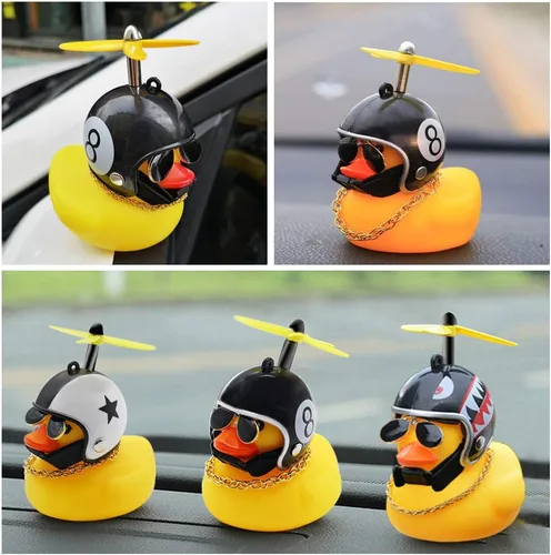 Vista 6 de wonuu - Adornos de goma para coche, diseño de pato, color amarillo
