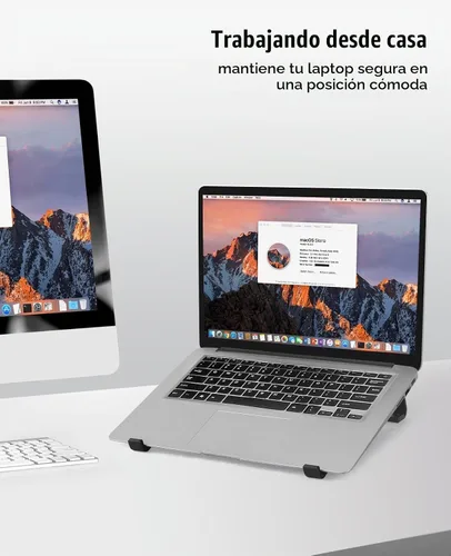 Vista 7 de Thibault - Soporte de aluminio para laptop para escritorio - Diseño ergonómico de enfriamiento - Compatible con MacBook Air