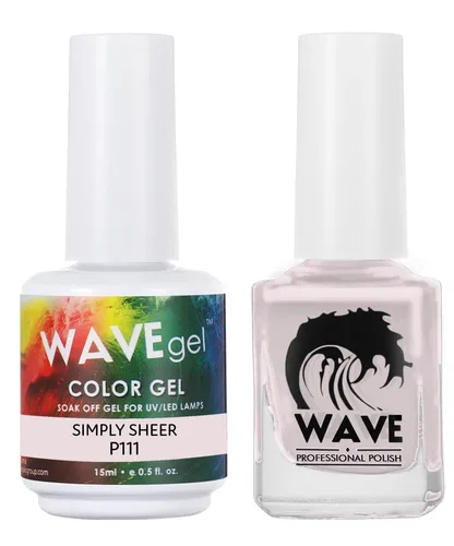 Vista 133 de WAVEGEL - Juego dúo de gel y esmalte de uñas a juego - Colección Simplicity - #P109 Blizzard I 0.5 onzas