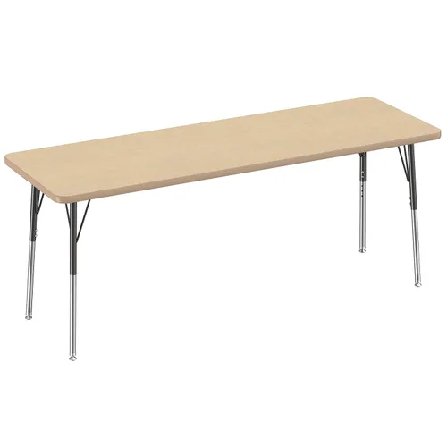 Vista 57 de FDP - Mesa rectangular para actividades escolares y de oficina (24 x 36 pulgadas), patas estándar con deslizadores giratorios, altura ajustable