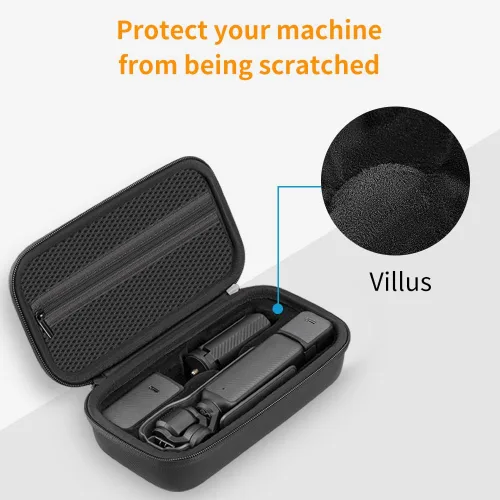Vista 3 de Funda de bolsillo 3 compatible con DJI OSMO Pocket 3 Creator Combo Accesorios Bolsa de transporte portátil, bolsa de poliuretano de almacenamiento