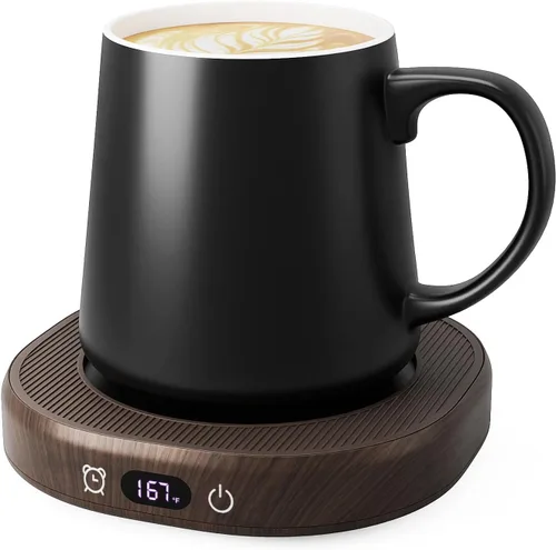Vista 9 de Calentador de taza de café, You are Awesome Taza con calentador de café, calentador eléctrico de taza de café para escritorio 8H apagado automático