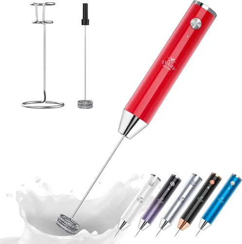 Vista 8 de Zulay Milk Boss Espumador de leche potente manual, hace espuma para latte, batidor para mezclar bebidas, café, miniespumador para capuchino, frappé