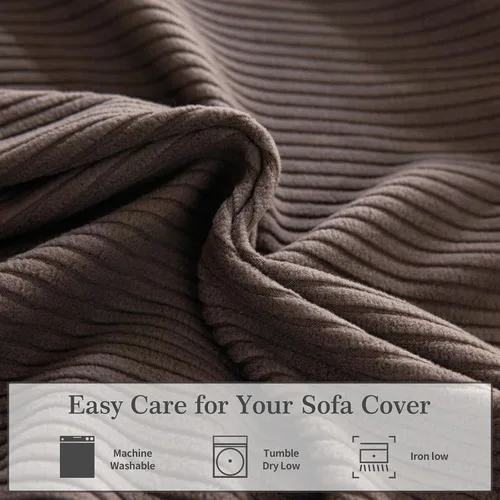 Vista 6 de OHSIO Fundas para Sofá Seccional, Fundas Elásticas para Sofá Resistentes al Desgaste, Fundas de Cojín Suaves y Lavables para Sofá, Protector