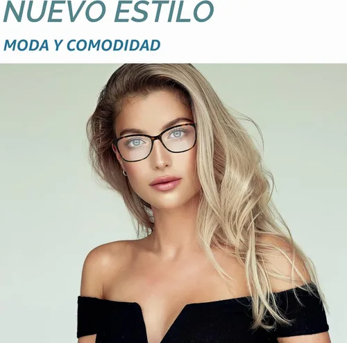 Vista 3 de Gafas de lectura bifocales para mujer, luz azul, lectores de computadora, parte superior transparente, marco de ojo de gato, elegante, moda