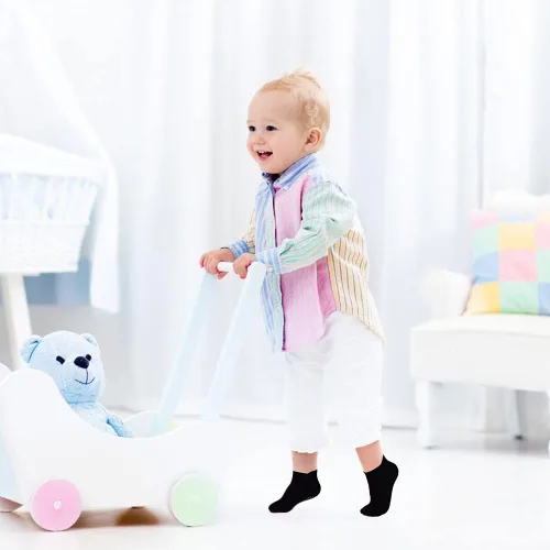 Vista 4 de Calcetines antideslizantes para niños pequeños 12 pares de calcetines de agarre para niños y niñas calcetines antideslizantes para niños de 1 a 7