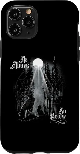 Vista 27 de Funda para iPhone 16 para hombre como arriba tan abajo Wiccan Pagan Tree of Life Crow Cat Case