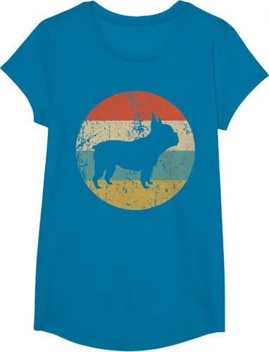 Vista 49 de Camiseta de perro retro de Bulldog Francés Negro