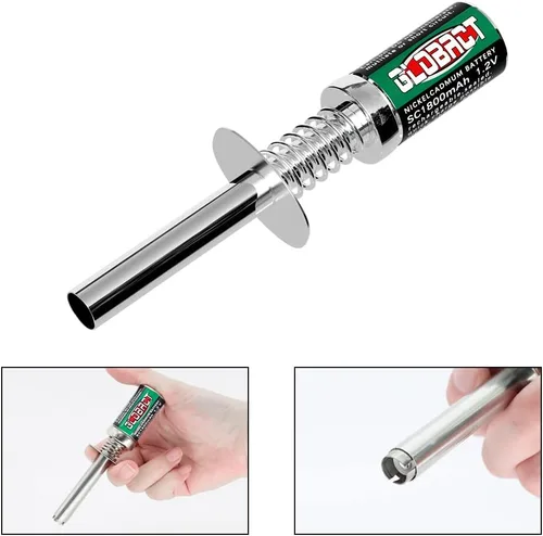 Vista 5 de Globact RC Nitro Starter Glow Plug Igniter Cargador Herramientas Combo de Botella de Combustible para Redcat HSP Nitro Powered 1/8 1/10 RC Car