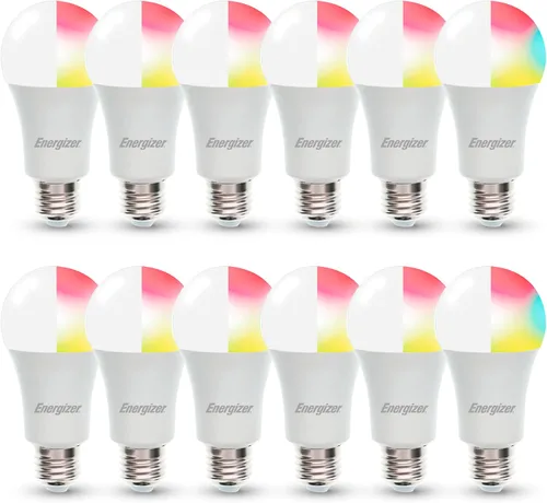 Vista 10 de XTREME Energizer Connect Smart A19 Bombillas LED RGB blancas y multicolor con control de voz y acceso remoto a través de tu teléfono inteligente
