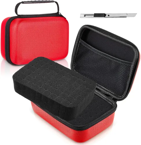 Vista 15 de Relaxweex Funda rígida de EVA con espuma personalizable de 7.1 x 4.7 x 3.1 pulgadas, funda protectora de transporte de EVA a prueba de golpes