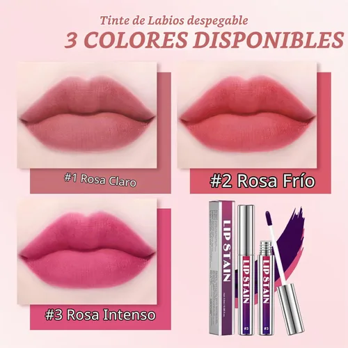 Vista 7 de 3 unidades de tinte de labios despegable, tinte de labios de larga duración, delineador de labios impermeable, delineador de labios que se despega