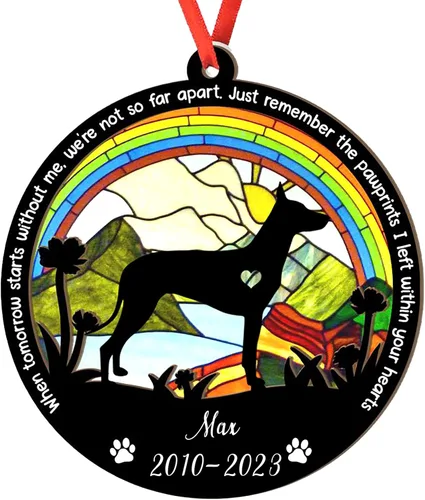 Vista 101 de Adorno personalizado para atrapasoles de sabueso afgano, adorno de Navidad de sabueso afgano, regalo para perro amante, sabueso afgano conmemorativo