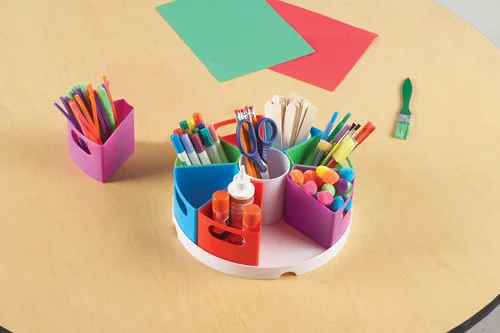 Vista 4 de Learning Resources Crea un Centro de Almacenamiento de Espacio - Organizador de Escritorio de Juguetes, Elementos Esenciales para Espacios