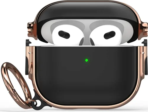 Vista 26 de Maxjoy Funda para AirPods 3 con cerradura, funda protectora rígida de 3ª generación para AirPod de 3ª generación para mujeres y hombres con llavero