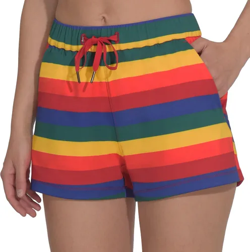 Vista 4 de Pantalones cortos para mujer, pantalones cortos para verano, casuales, atléticos, correr, senderismo, entrenamiento, gimnasio, pantalones cortos