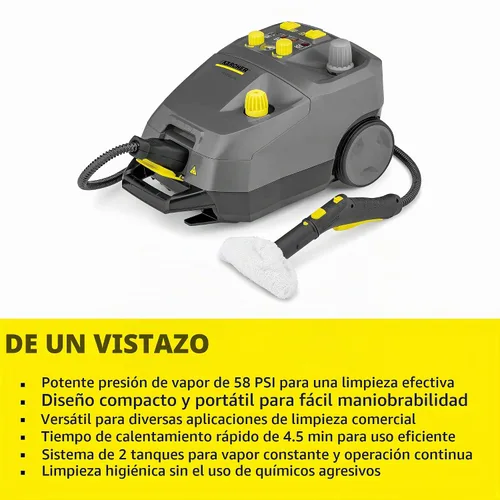 Vista 2 de Limpiador de vapor comercial Kärcher - SG 4/4 - Limpiador de vapor multiusos con control de vapor variable, función VapoHydro - Boquillas