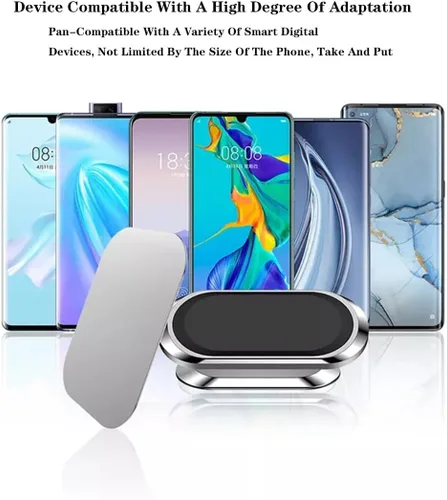 Vista 4 de Soporte magnético para teléfono, 2 unidades, soporte universal giratorio de 360 grados, compatible con teléfonos inteligentes, absorbe la carcasa