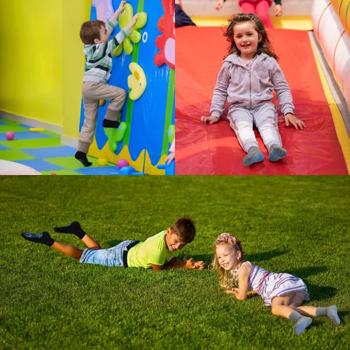 Vista 5 de ELUTONG Calcetines antideslizantes para niños, 12 pares para bebés de 1 a 7 años