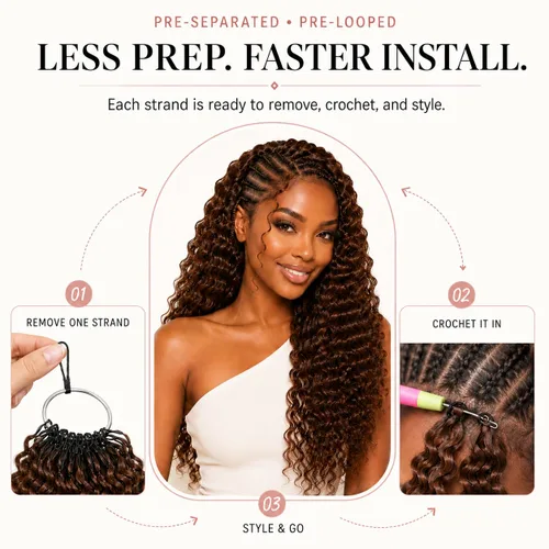 Vista 69 de Human Braiding Hair for Boho Braids 20inch Curly Wave Bulk Bundles 1B (A)1B