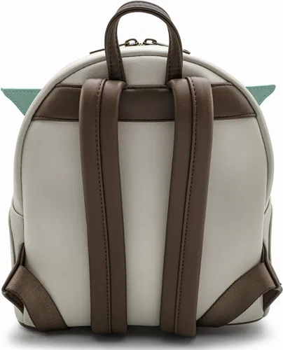 Vista 4 de Loungefly Star Wars Baby Yoda The Mandalorian - Bolso de hombro con doble correa para mujer, Multi