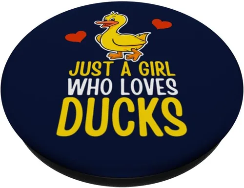 Vista 2 de Just a Girl Who Loves Ducks Funny Duck Lover Saying Graphic PopSockets intercambiables PopGrip