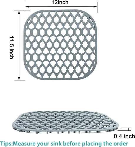 Vista 5 de Protectores de fregadero para fregadero de cocina, accesorio para fregadero de cocina, alfombrillas de silicona para colador de acero inoxidable