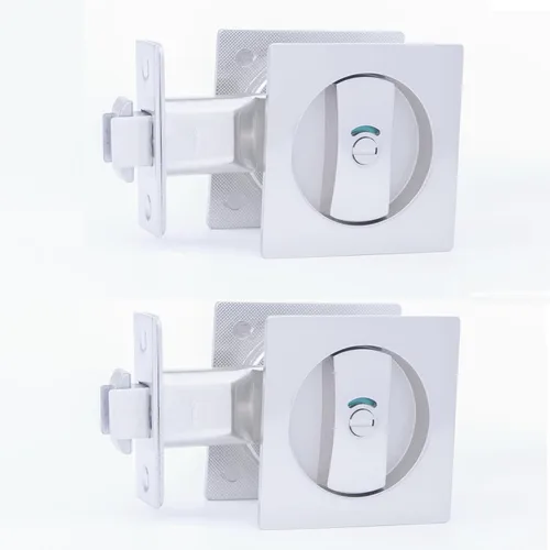 Vista 27 de Dontay Cerradura de indicadores codificados por color para puerta de bolsillo, cerradura de manijas de privacidad (cama/baño), fondo de 2-3/8 Níquel