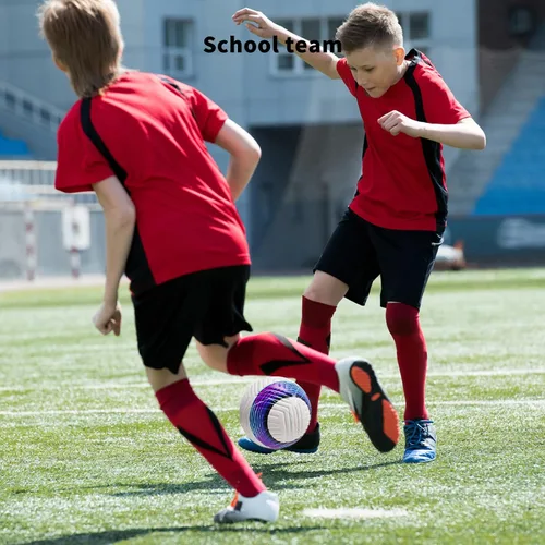 Vista 5 de Balón de fútbol tamaño 5,4 – Piel sintética impermeable con unión térmica, entrenamiento profesional y pelota de partido para jóvenes y adultos