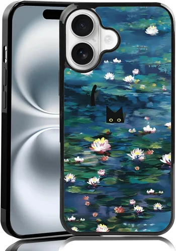 Vista 21 de Elegante funda de teléfono con diseño de gato Marie compatible con iPhone 11, funda de encaje dorado para iPhone, a prueba de golpes, rosa fucsia