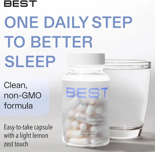 Vista 6 de El mejor suplemento de glicinato de magnesio para mujeres, alta absorción, avance para dormir, estrés, síntomas de menopausia, magnesio para mujeres