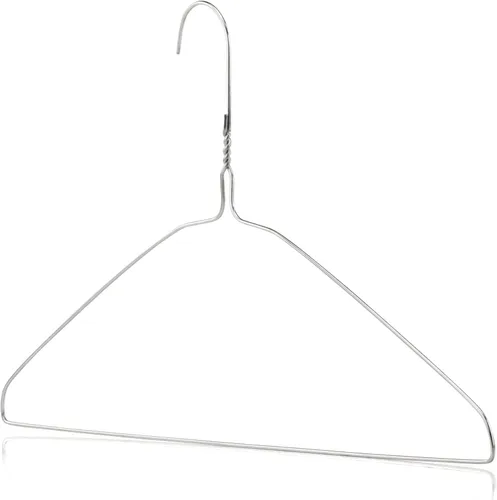 Vista 2 de HANGERWORLD Perchas de alambre de metal plateado de 16 pulgadas de calibre 13 para ropa (10 unidades)