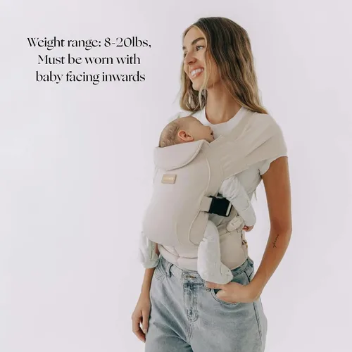 Vista 7 de Tushbaby Portaboletas de perlas en crema con mini bolso cruzado Sable