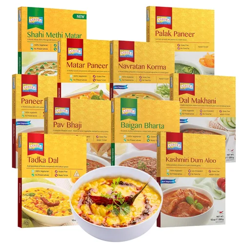 Vista 23 de Ashoka Meals 1932, kit de comidas a base de plantas, paquete variado de frijoles y arroz, comidas para calentar y servir, certificado Kosher, comida
