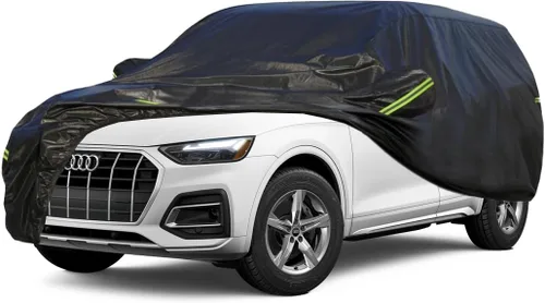 Vista 83 de KouKou Funda impermeable para automóvil SUV adecuada para BMW X1 de 2009 a 2025, 7 capas a prueba de viento para todo tipo de clima, cubierta