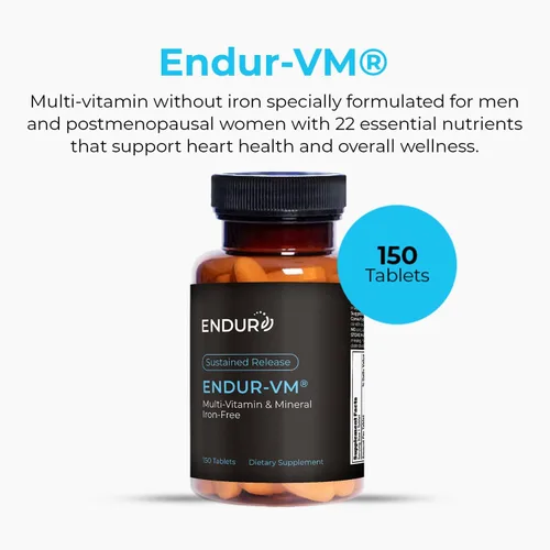 Vista 9 de ENDUR-VM® Multivitamínico de liberación sostenida sin hierro, 150 tabletas