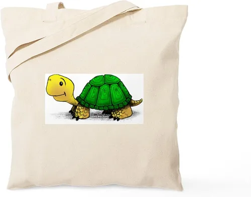 Vista 20 de CafePress Bolso de mano de tortuga para bebé, bolsa de lona natural, bolsa de compras reutilizable