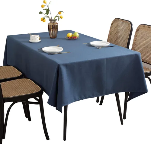 Vista 10 de Jeloris Mantel rectangular de lino de algodón, impermeable y a prueba de derrames, estilo nórdico, suave y resistente a las arrugas, mantel de tela