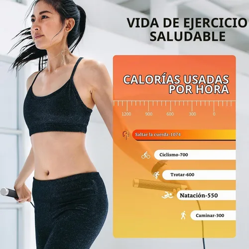 Vista 7 de PROIRON Cuerda de saltar con peso de 1 libra, cuerda de saltar con mango de aleación de aluminio, cuerda de saltar extra gruesa de 0.276 in