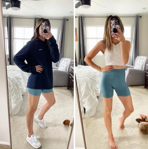 Vista 7 de niyokki Pantalones cortos de entrenamiento para mujer, 3 piezas, acanalados, sin costuras, de cintura alta, para yoga, levantamiento de glúteos