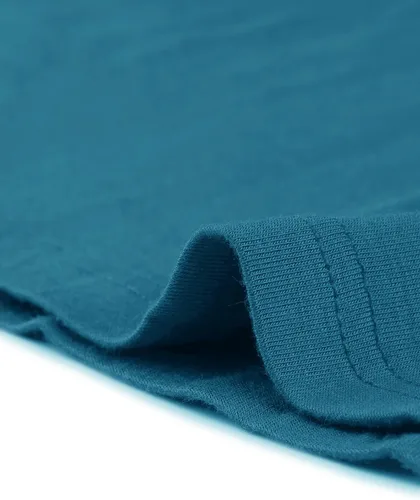 Vista 29 de cheibear Camisones de pijama para mujer, ropa de dormir, color sólido, cuello redondo