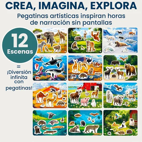 Vista 4 de Libro de calcomanías para niños de 3 a 5 años, libro de actividades