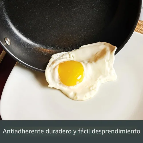 Vista 4 de All-Clad HA1 - Parrilla anodizada dura antiadherente de 11x11 pulgadas apta para horno a 350°F, ollas y sartenes, juego de utensilios de cocina negro