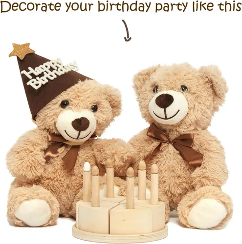 Vista 4 de Paquete de 5 osos de peluche a granel, juguetes de peluche, regalo para niños y novias, osos de peluche de 13.5 pulgadas para Navidad, San Valentín
