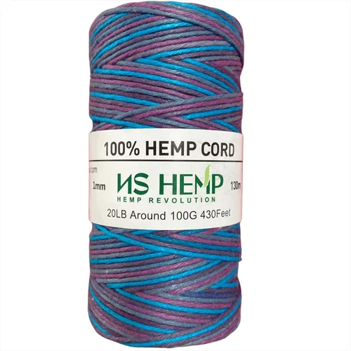 Vista 10 de 【 NS HEMP 】 Cordón de cáñamo 100% para la fabricación de joyas, cordón de cáñamo de 0.039 in, 426.5 ft (29# California Sky)