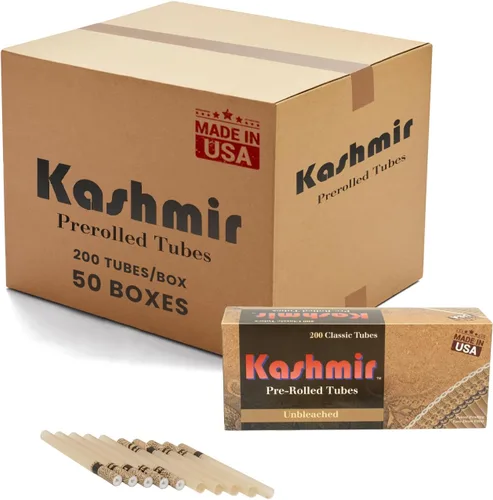 Vista 8 de Kashmir Tubos de cigarrillos – 200 unidades tamaño King – Tubos sin blanquear tamaño King 3.307 in con filtro de estrella – Desprendimiento suave